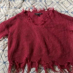 Derek heart sweater maroon small